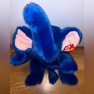 Beanie Buddies 1998 Peanut the Royal blue elephant